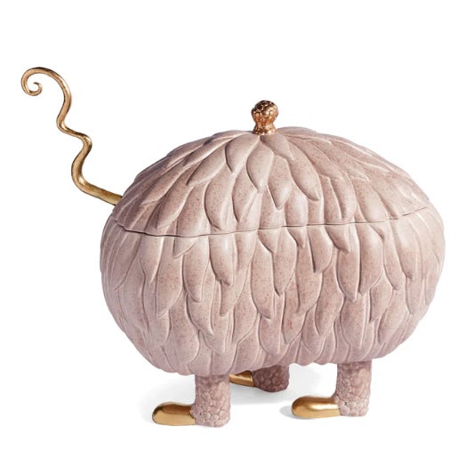 Metal Haas Brothers for L’Objet “Lukas” Monster Tureen - 24k Gold, Sculptural Centerpiece, Discontinued, Brand New in Gift Box For Sale - Image 7 of 10