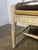 French Provincial Style Bench W/ Rush Seat & Leather Cushion For Sale - Image 15 of 16