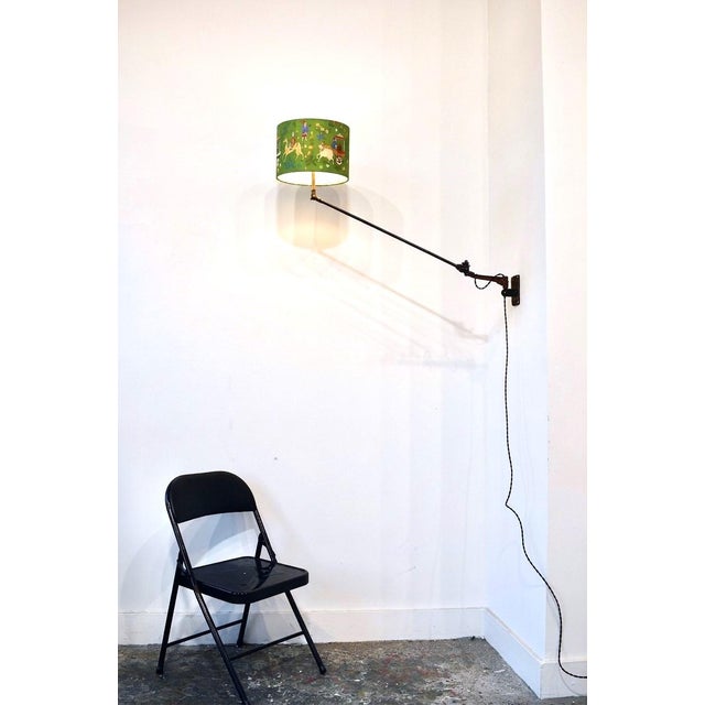 Scandinavian O.C.White Wall Lamp With Green Shade For Sale - Image 4 of 11