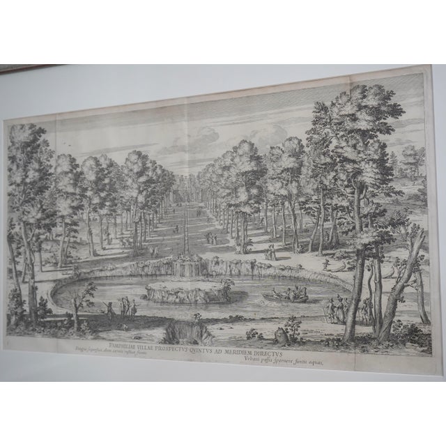 Italian Set of 4 Italian Landscape Engraving Prints in Frames For Sale - Image 3 of 15
