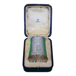 Asprey & Co. London Sterling Silver 1937 Coronation Beaker Cup Engraved for r.e. Knocker
