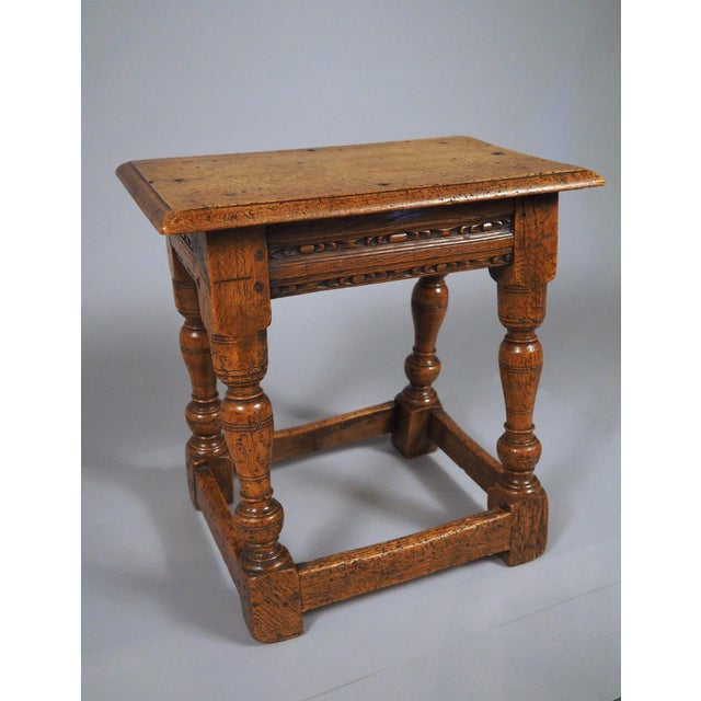Brown Antique 17th Century English Joint Stool For Sale - Image 8 of 18