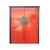 1980s Distressed Black Rim Chinese Red MoonFace Doors Storage Cabinet For Sale - Image 5 of 5