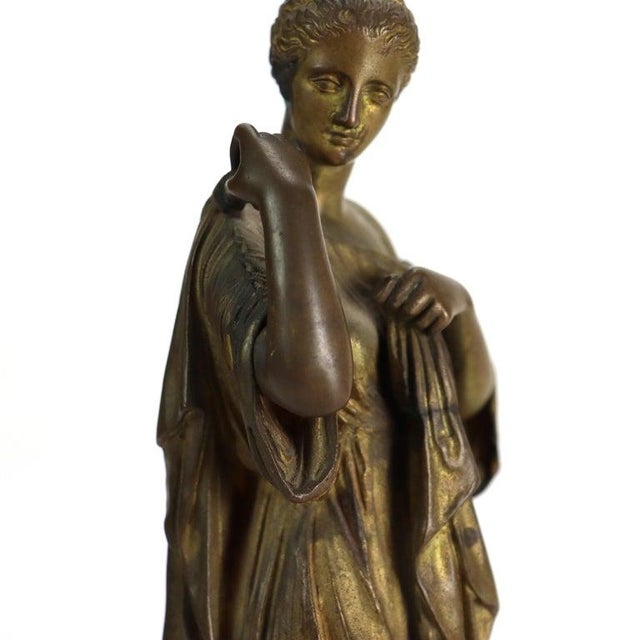 Antique Barbedienne Classical Grand Tour Bronze Sculpture Of Diana, Unsigned, C1890 Measures - 10 5/8" x 3 1/8" x 3 1/8"