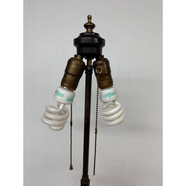 Mid-Century Modern Mid 20th Century Carved Column Table Lamp For Sale - Image 3 of 12