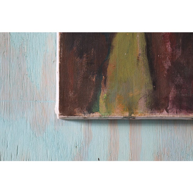 "Stoned" Reitha Sedel Virginia Artist Vintage Moody Portrait Painting For Sale - Image 6 of 9