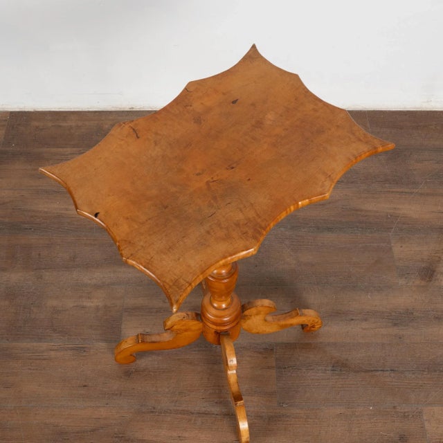 Pair, Biedermeier Small Pedestal Side Tables, Sweden Circa 1890 For Sale - Image 4 of 10