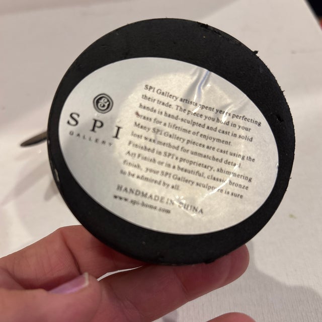 Metal 1980s Spi Gallery Humpback Whale Figurine Mama & Baby Calf Coral Brass W Marble Base For Sale - Image 7 of 7