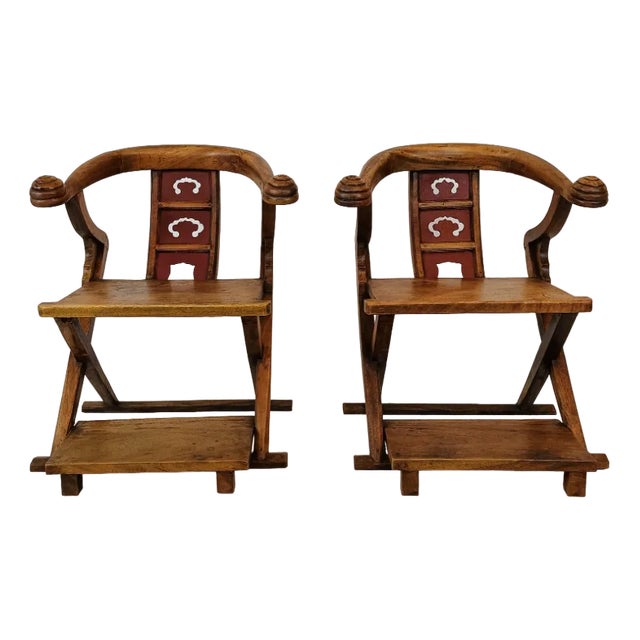 Set of Asian Throne Chairs, 1960s For Sale