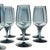 Mid 20th Century Mid-20th Century Crystal Wine Glasses in Smokey Sapphire - Set of 8 For Sale - Image 5 of 5
