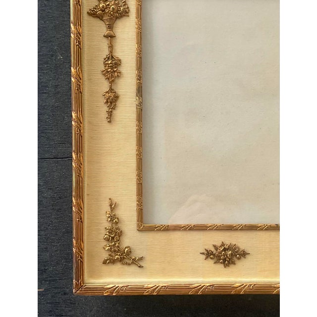 Gold Large French Neoclassical Gilt Bronze Picture Frame For Sale - Image 8 of 12