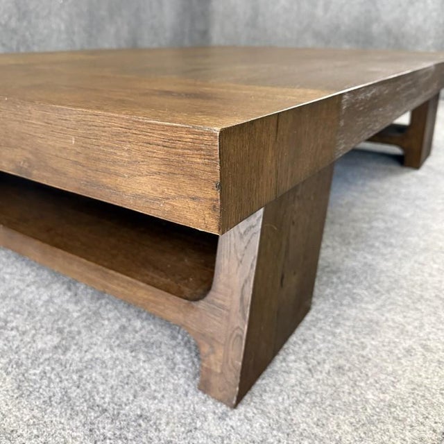 Restoration Hardware Davos Oak Rectangular Coffee Table For Sale - Image 9 of 12
