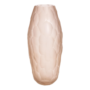 Hand-Blown Modern Tall Murano Vase in Rose Medium