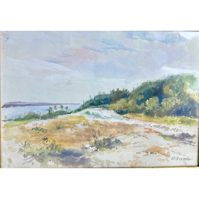 Henry Deidrich Gremke Original California Landscape Watercolor, Framed For Sale - Image 10 of 15