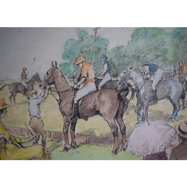 Polo Match Watercolour by George Denholm Armour For Sale In New York - Image 6 of 7