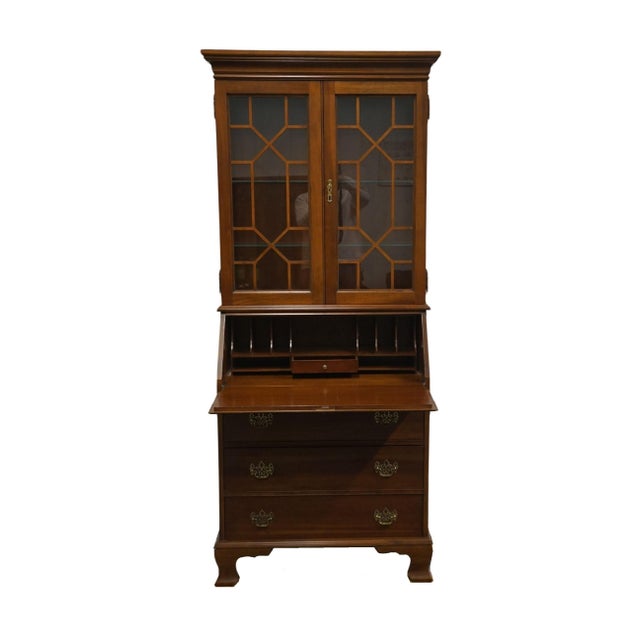 Jasper Cabinet Solid Cherry Traditional Style 32" Secretary Desk W. Display Hutch For Sale In Kansas City - Image 6 of 16