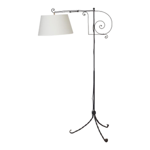 1940s French Adjustable Iron Floor Lamp