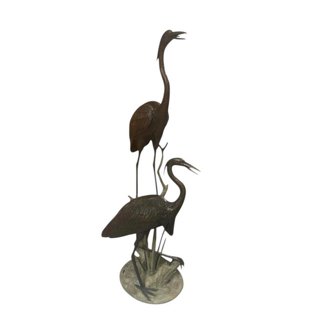 Transform any courtyard, garden patio, or entryway into a tranquil sanctuary with this magnificent bronze heron fountain...