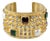 Vintage Chanel Cuff Bracelet Gold-Plated With Gripoix Glass Stones For Sale