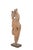 This Antique Indian Carved Teakwood Corbel on a Stand is hand-carved from solid teakwood, featuring a graceful bird form...