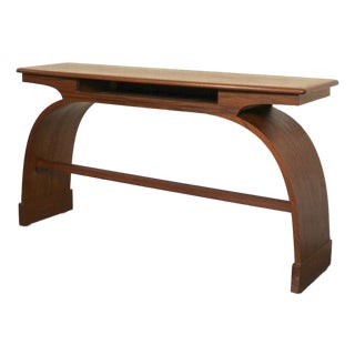 Vintage Teak Console Table For Sale