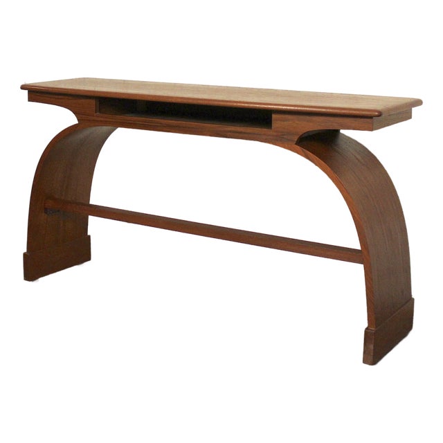 Vintage Teak Console Table For Sale