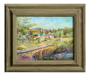 Bev Walker Impressionist Upper Tualatin River, Oregon Landscape Oil on Canvas