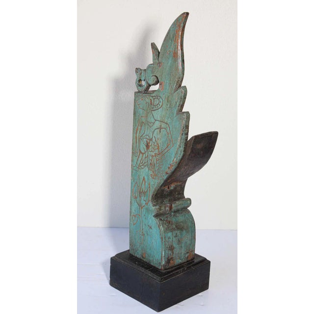 Architectural Carved Wood Temple Fragment India For Sale - Image 10 of 13