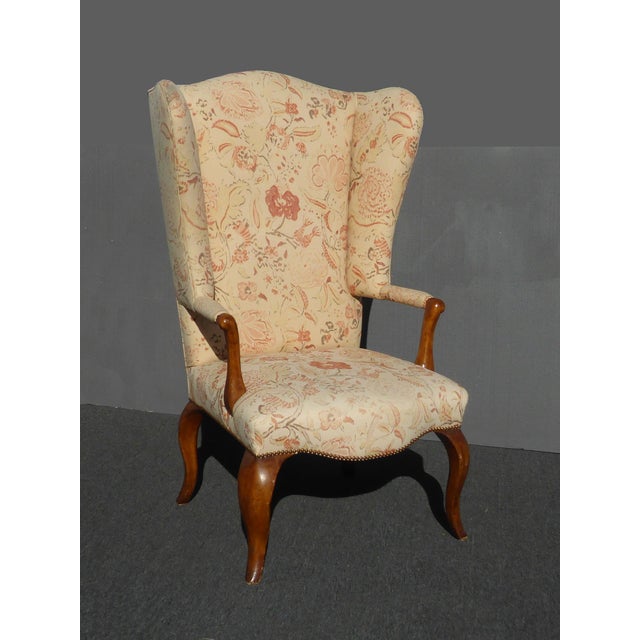 Unique Vintage French Country Floral Throne Wingback ...