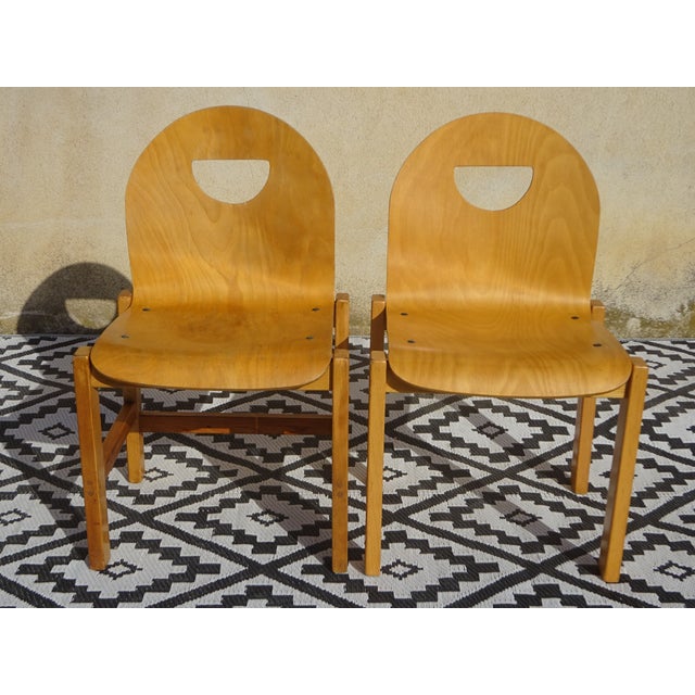 Light Beech Dining Chairs, Set of 2 For Sale - Image 18 of 18