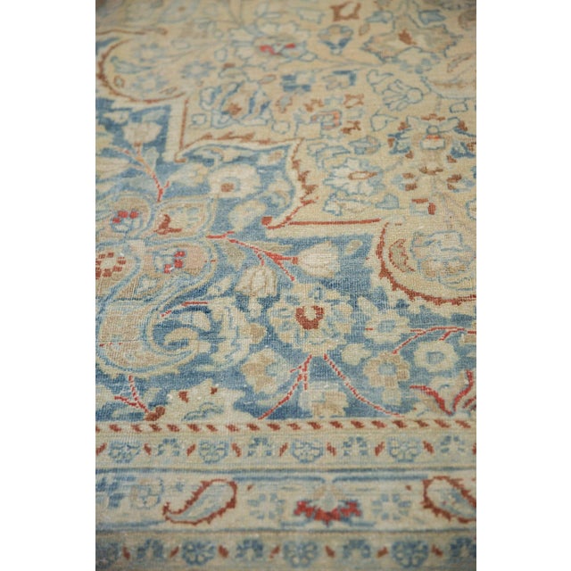 Traditional 1940s Vintage Persian Meshed Lace Medallion Wool Carpet For Sale - Image 3 of 12