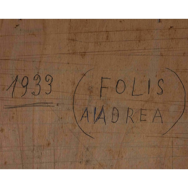 Andrea Folis, Ligurian Coast, Early 1900s Oil on Panel For Sale - Image 11 of 12