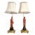 Lamps by Borghese Asian Figurine & New Shades Restored For Sale