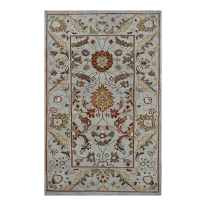 Afghan Wool Sultanabad Master 3x5 Slate, Red, & Green Handmade Area Rug #1143658