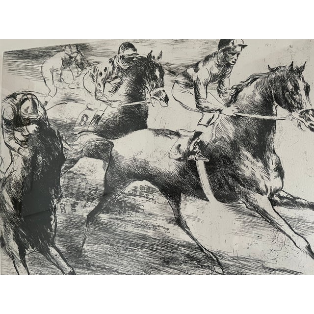 1980s 1980s Daily Double an Original Etching Signed and Numbered by Leroy Neiman For Sale - Image 5 of 5