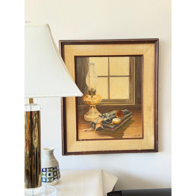 Paint James Hall Southwestern Still Life Painting New Mexico 1971 Trompe l'Oil For Sale - Image 7 of 12