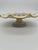 Beautiful Italian cake plate with a scalloped edge. Gold, green and blue design with a touch of red.