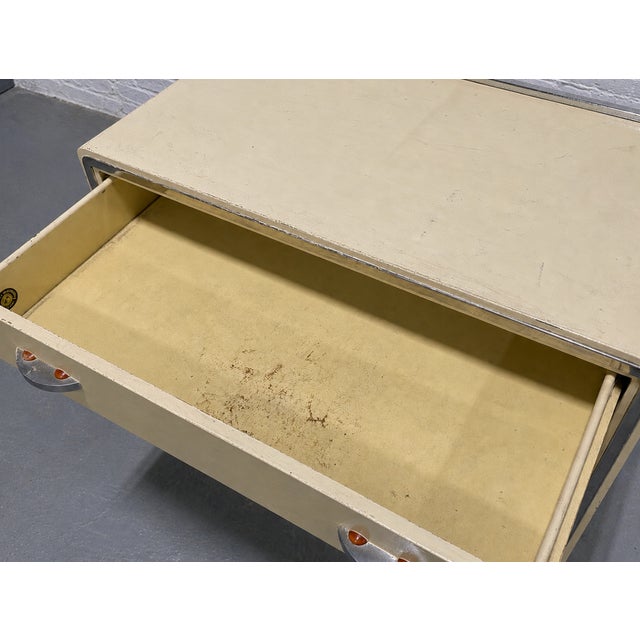 Mid Century + Art Deco Metal Desk / Console by Simmons Furniture Co., C. 1950s For Sale - Image 11 of 13