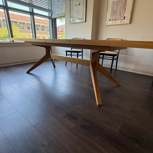Design Within Reach Cross Extension Table in White Oak For Sale - Image 9 of 12