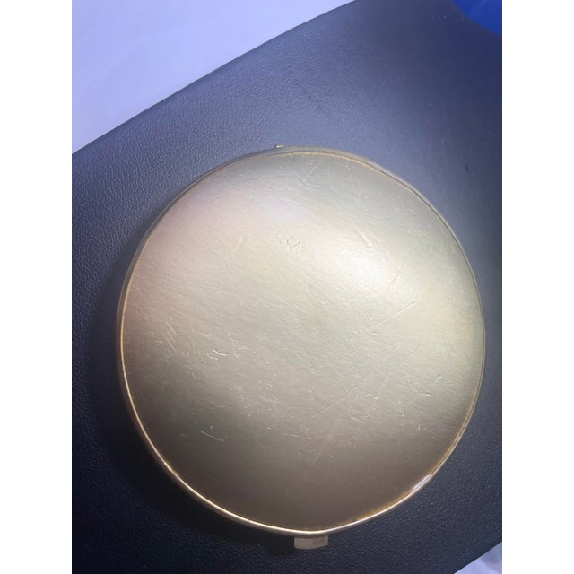Vintage Gold Lace West Germany Compact Mirror For Sale - Image 4 of 4