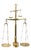 Monumental 19th C. French Brass Butcher's Balance Scale with Bull Head Finial For Sale