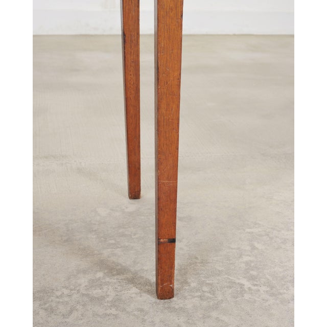 19th C. English Regency Bow Front Side Table or Small Desk For Sale - Image 11 of 18