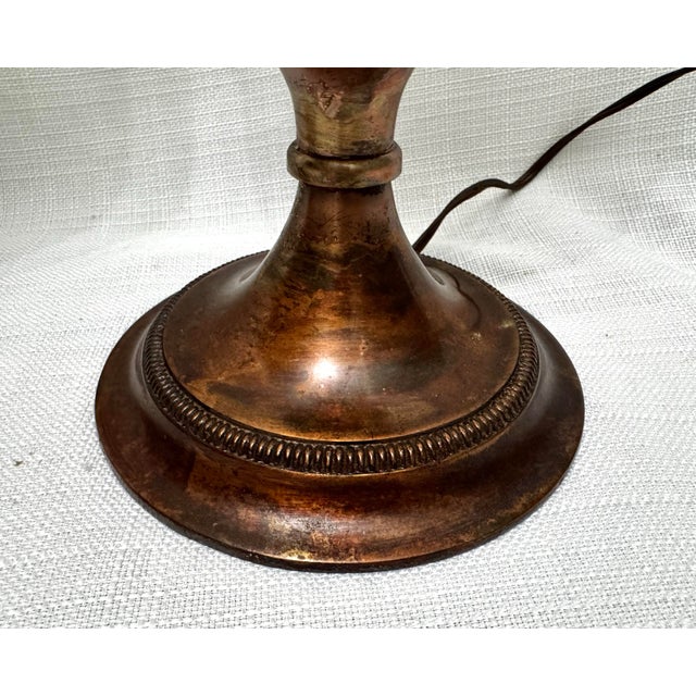 Vintage Colonial-Premier Co. Torchiere Table Lamps With Ribbed Milk Glass Shades - A Pair For Sale - Image 9 of 12