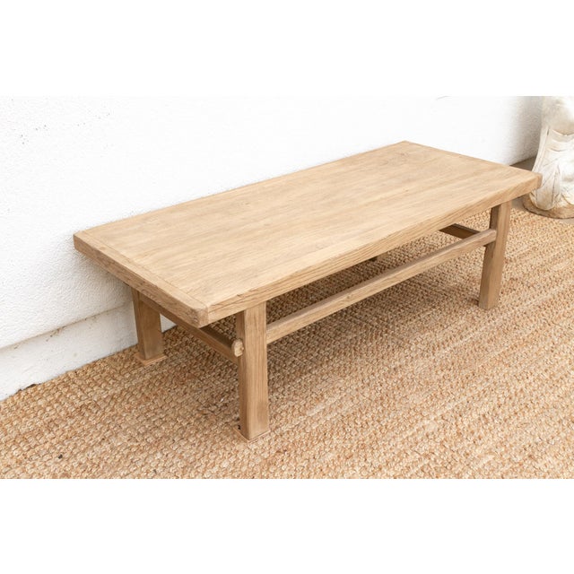 2020s Rustic Elegant Reclaimed Wood Coffee Table For Sale - Image 5 of 7