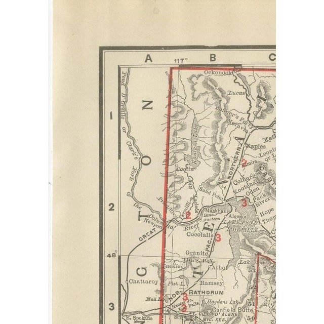 Antique Map of Idaho The Gem State by Ran McNally, 1899 For Sale - Image 6 of 12
