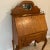 Antique Quarter Sawn Oak Slant Front Desk, Beveled mirror, Knee Cubby, brass rails for protecting oil lamps from falling...