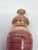 French Riviera Vase in Pink Ceramic Gilded with Fine Gold by Georges Pelletier, 1970 For Sale - Image 4 of 12
