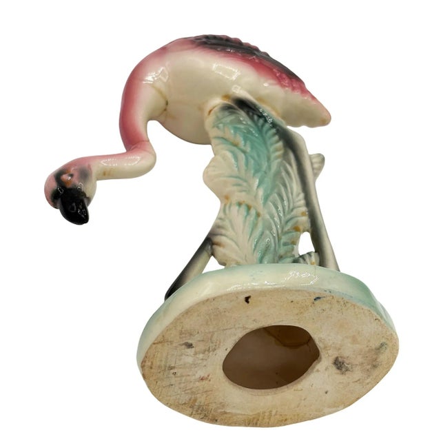 Mid-Century California Pottery Ceramic Searching Pink Flamingo Figurine For Sale - Image 4 of 7