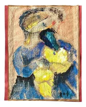 Alfred Rogoway, Figure, 1970s, Mixed Media on Paper