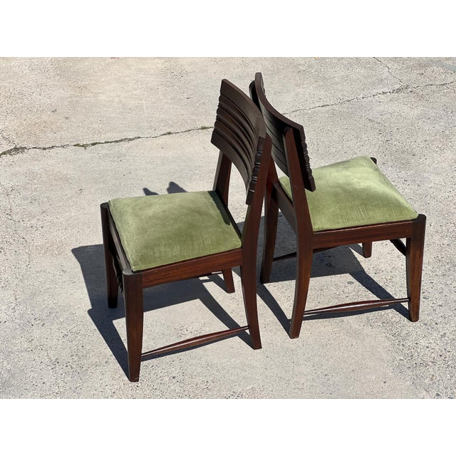 Art Deco French Chairs from Gaston Poisson, 1940s, Set of 6 For Sale - Image 3 of 11